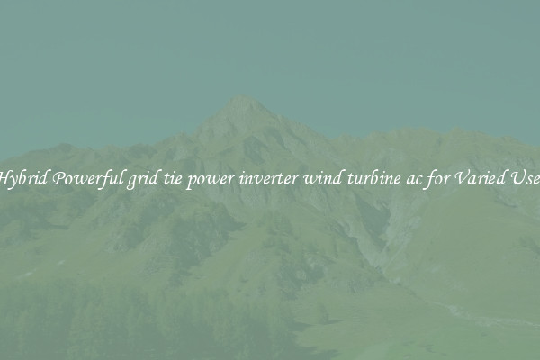 Hybrid Powerful grid tie power inverter wind turbine ac for Varied Uses