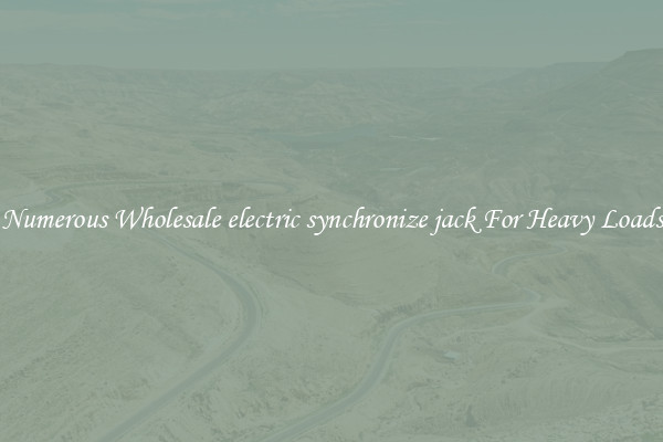 Numerous Wholesale electric synchronize jack For Heavy Loads