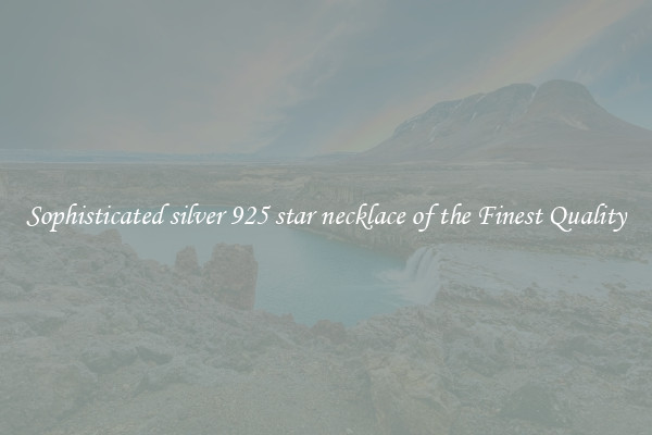 Sophisticated silver 925 star necklace of the Finest Quality