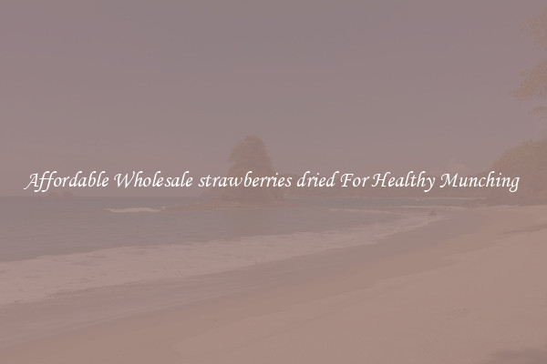 Affordable Wholesale strawberries dried For Healthy Munching 