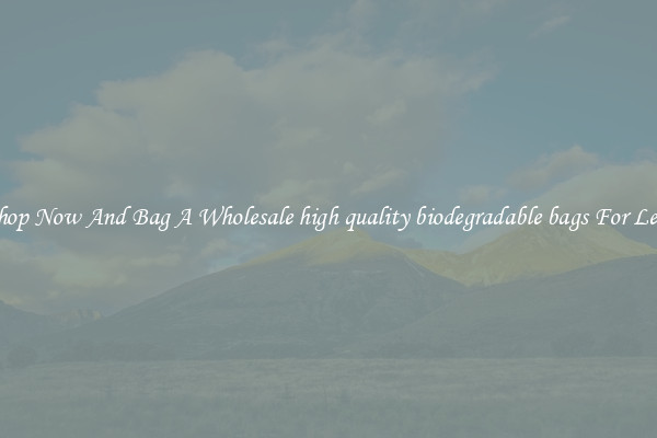 Shop Now And Bag A Wholesale high quality biodegradable bags For Less