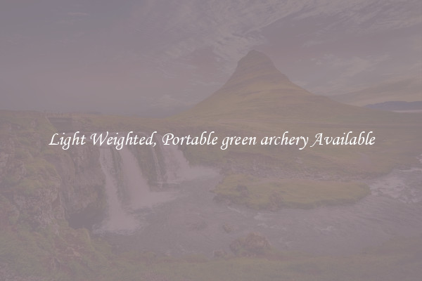 Light Weighted, Portable green archery Available