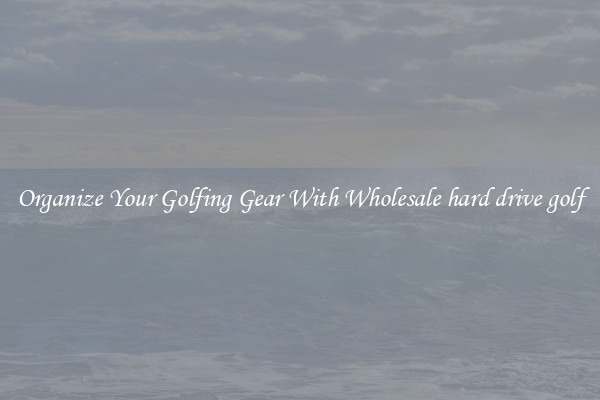 Organize Your Golfing Gear With Wholesale hard drive golf