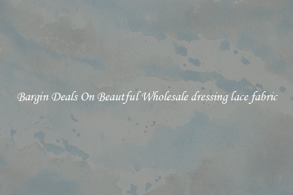 Bargin Deals On Beautful Wholesale dressing lace fabric