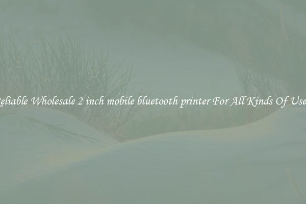 Reliable Wholesale 2 inch mobile bluetooth printer For All Kinds Of Users