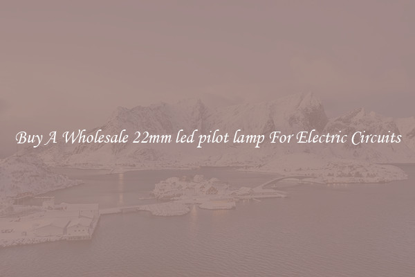 Buy A Wholesale 22mm led pilot lamp For Electric Circuits