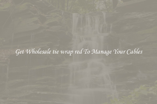 Get Wholesale tie wrap red To Manage Your Cables