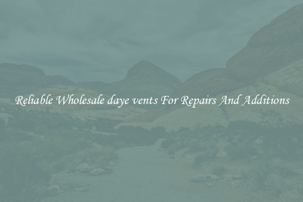 Reliable Wholesale daye vents For Repairs And Additions