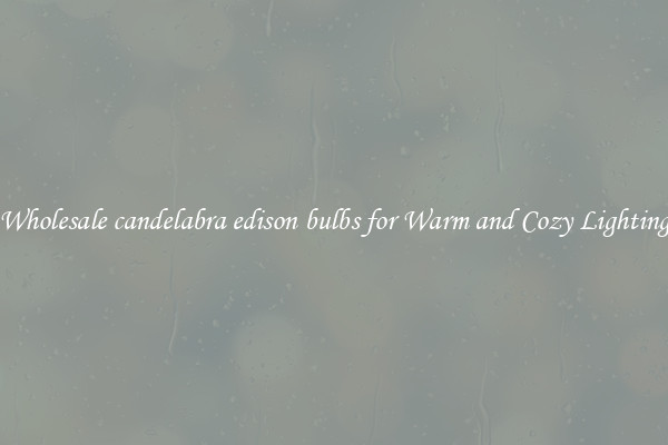 Wholesale candelabra edison bulbs for Warm and Cozy Lighting